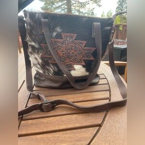 American Darling Black and Brown Crossbody Bag